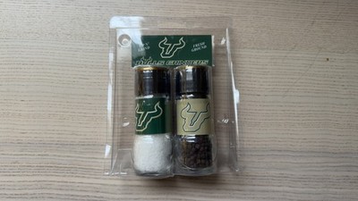 Alessi USF Bulls Univ South Florida NCAA Collegiate Salt Pepper Grinder Set NIP