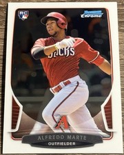 ALFREDO MARTE #55 2013 Bowman Chrome RC Rookie Card Arizona Diamondbacks. rookie card picture