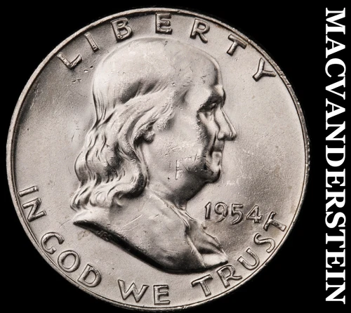 1954-D Franklin Half- FBL- Choice Gem Brilliant Uncirculated+++ Luster #G6781