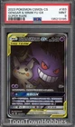 PSA 9 Pokemon - Gengar & Mimikyu GX 163/150 SR - Chinese Tag Team Up CSM2b