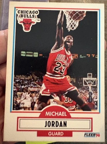 1990-91 Fleer - Michael Jordan #26 Black Line Above Biographical Information