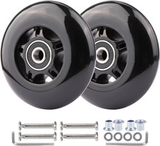 2-Pack PU Luggage Suitcase Replacement Wheels Repair Kit W/Abec-7 Bearings
