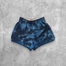 Soffe Retro Y2K Boys or Girls Tie Dye Camo Shorts Blue Youth Size Small