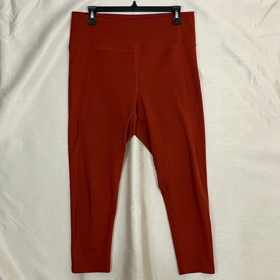 Girlfriend Collective Women's XL Orange High Rise Leggings 7/8 Length Athleisure - Image 2 of 4