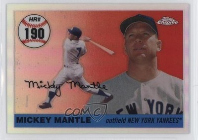 2007 Topps Chrome Home Run History Refractor /500 Mickey Mantle HOF 0e5c