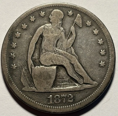 1872 Seated Liberty Silver Dollar — “Potty Dollar” 🔥 Circulated
