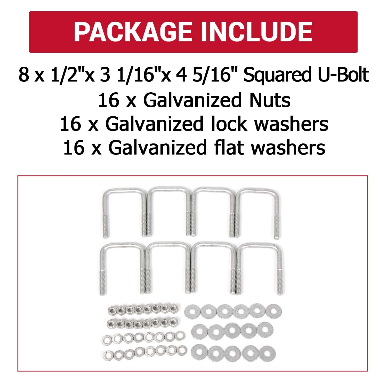8) Boat Trailer U Bolt Stainless Steel SS UBOLT 1/2" D X 3 1/16 - Foto 10