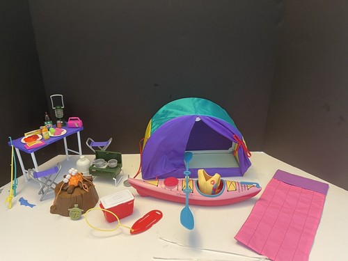 barbie coleman camping set