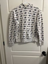 Champion Hoodie Kids Large Gray Heathered Long Sleeve Spell Out Pullover Pocket