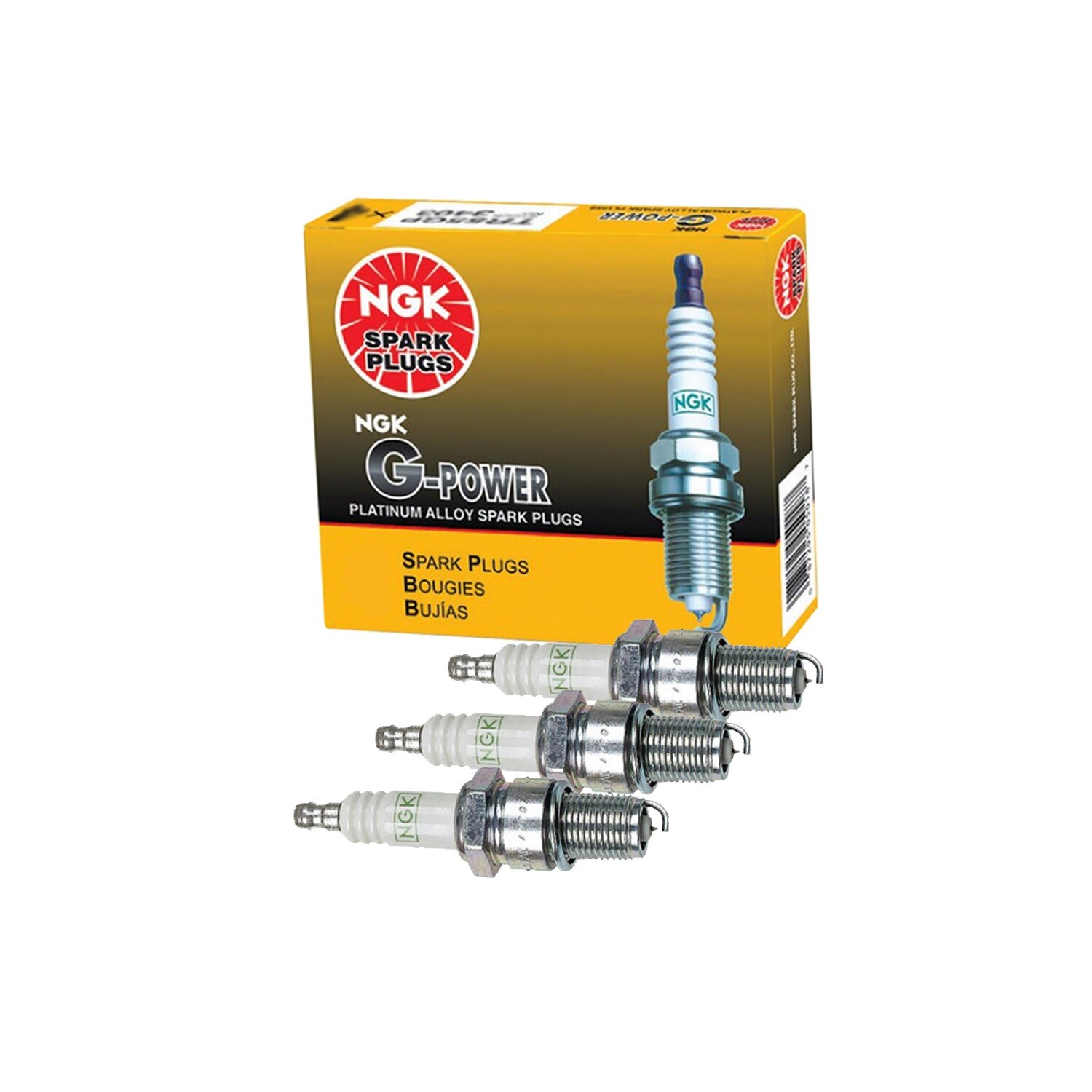 NGK Set of 3 G-Power Platinum Spark Plugs 0.039 Gap For Daihatsu Charade L3