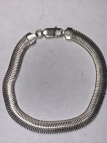 A WOMAN'S HERRINGBONE Bracelet in 925 STERLING SILVER. - Picture 5 of 5