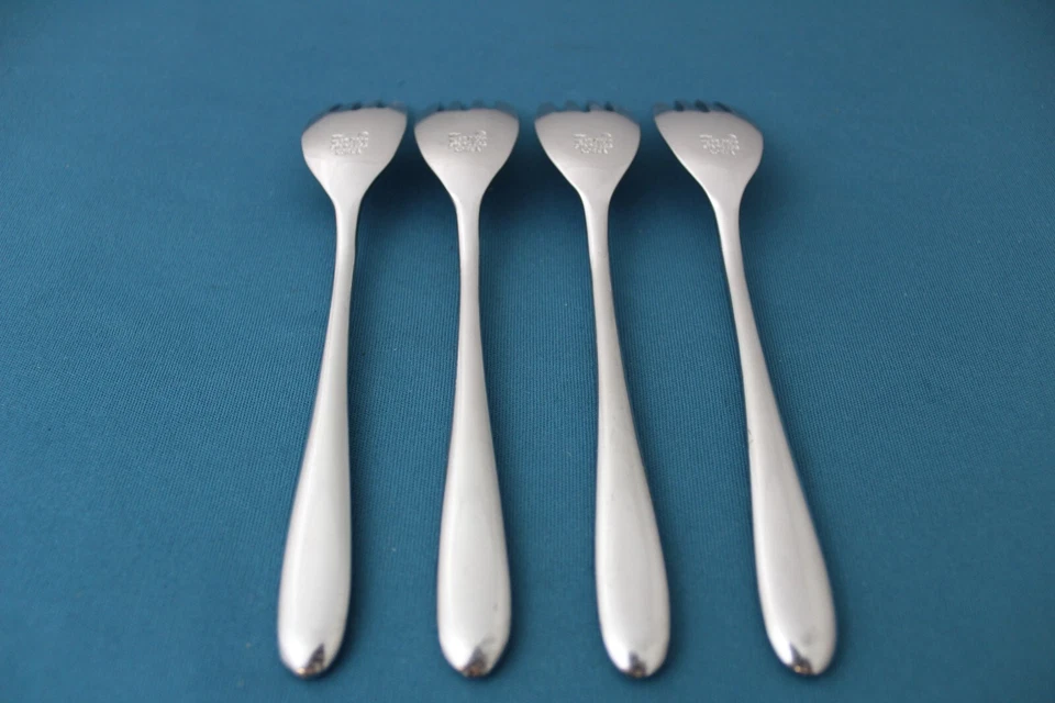 4 garfos para salada Washington Forge TEARDROP aço inoxidável Coreia 6 3/8" - Imagem 4 de 4