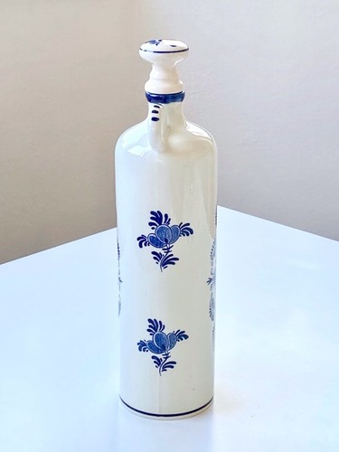 Vintage Porzellankaraffe Schnapskaraffe Genever Karaffe Krug Delft blau 0,7 l - Bild 5 von 5