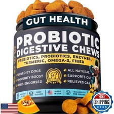 Probiotics for Dogs - PhD Endorsed Digestive Enzymes - Gut Health, Diarrhea a