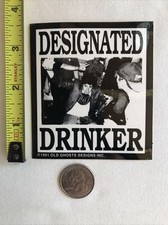   DESIGNATED DRINKER   Sticker Punk Rock,Skateboarding,Surf vintage style decal