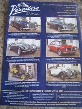 PARADISE GARAGE LONDON CAR STOCK LIST BENTLEY ASTON WOLSELEY-S ADVERT A4 FILE 44