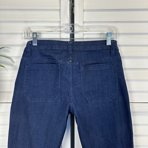 Prana Indigo Stripe Jett Jeans Organic Cotton Capri Pants Railroad Size 6 / 28 - Picture 7 of 10