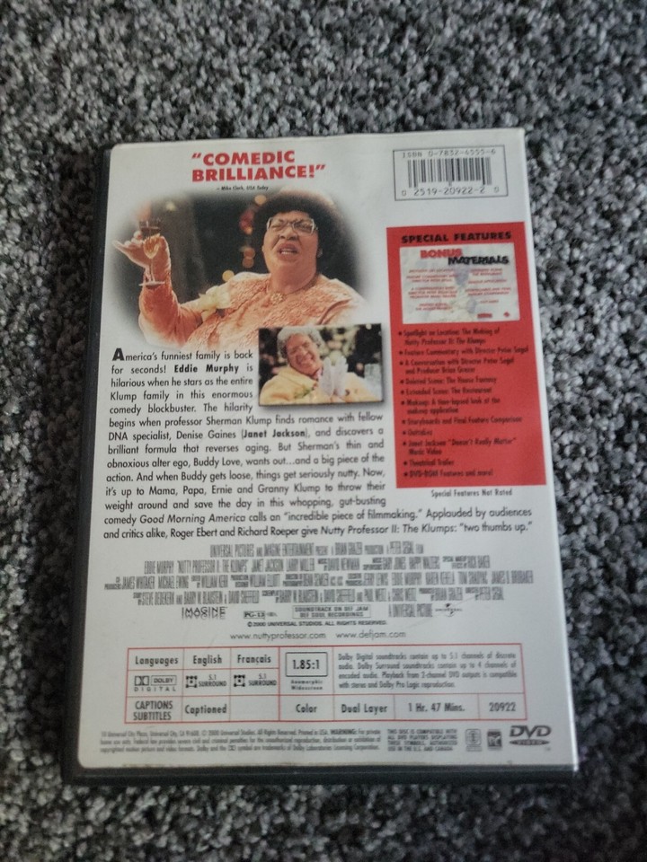 Nutty Professor 2 The Klumps DVD 2000 25192092220 EBay nutty-professor-2-the-klumps-dvd-2000-25192092220-ebay