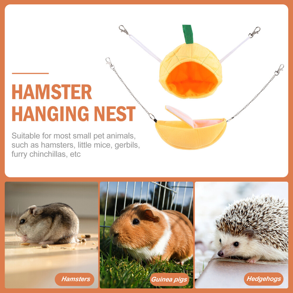2Pcs Pet Rat Hammock Hanging Net Stuffed Animals Hamster Banana Hammock