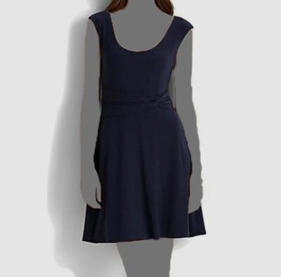 Lauren Ralph Lauren Scoopneck Jersey Dress - French Navy - Size 10