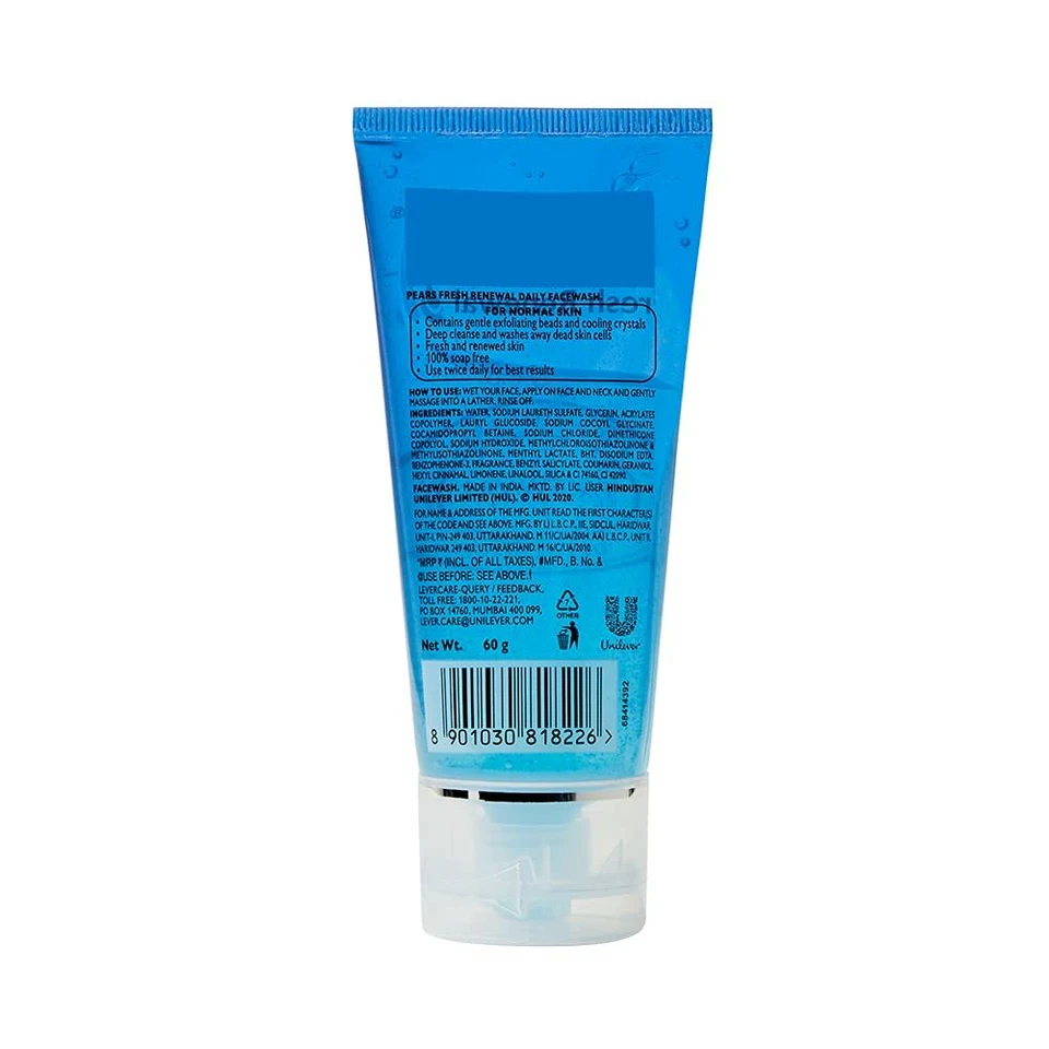 Pears Fresh Renewal Face Wash Gentle Ultra Mild For All Skin Types -60Gm - Image 4 of 4