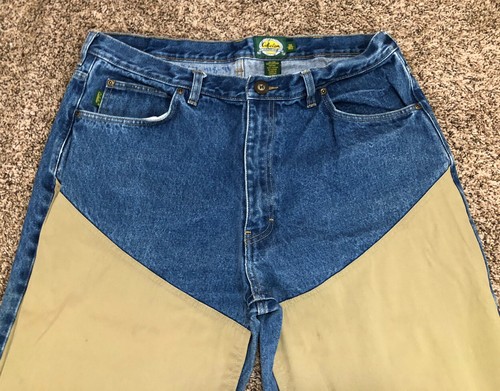 Cabela's Brush Pants Roughneck Upland Hunting Double Knee Jeans Men's 38X32 - Picture 2 of 12