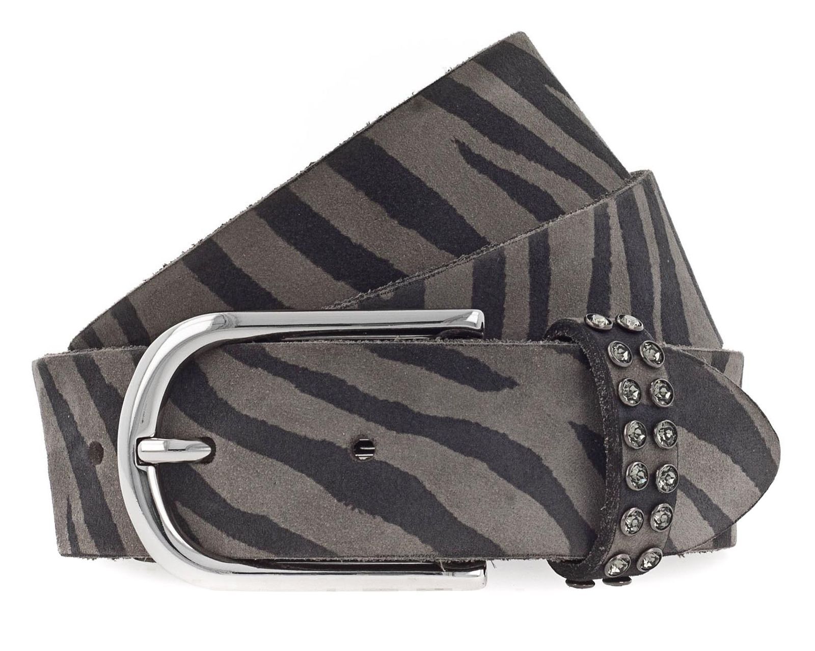 b.belt Leora Swk Ledergürtel Grey Taupe / Anthrazite Grey W85