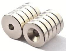 Strongest Magnets - Neodymium Magnets - Countersunk Ring - VARIOUS SIZES - Disc