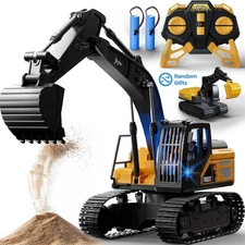 Remote Control Excavator Toys, RC Construction Vehicles Toys for Kids, 2.4G RC