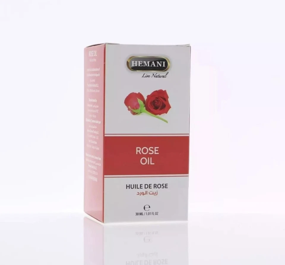 Aceite de Rosa Hemani Original, Aceite Esencial Natural Puro 30 ml Foto 2 de 4