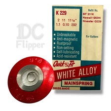 Waltham 750 Mainspring 1.10 x 0.10 x 292 Watch Part Alloy Quick-Fit K229 Read!