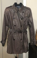 Madeleine. Women's Raincoat Brown With Polka Dots For Cloudy Weather. Size M.