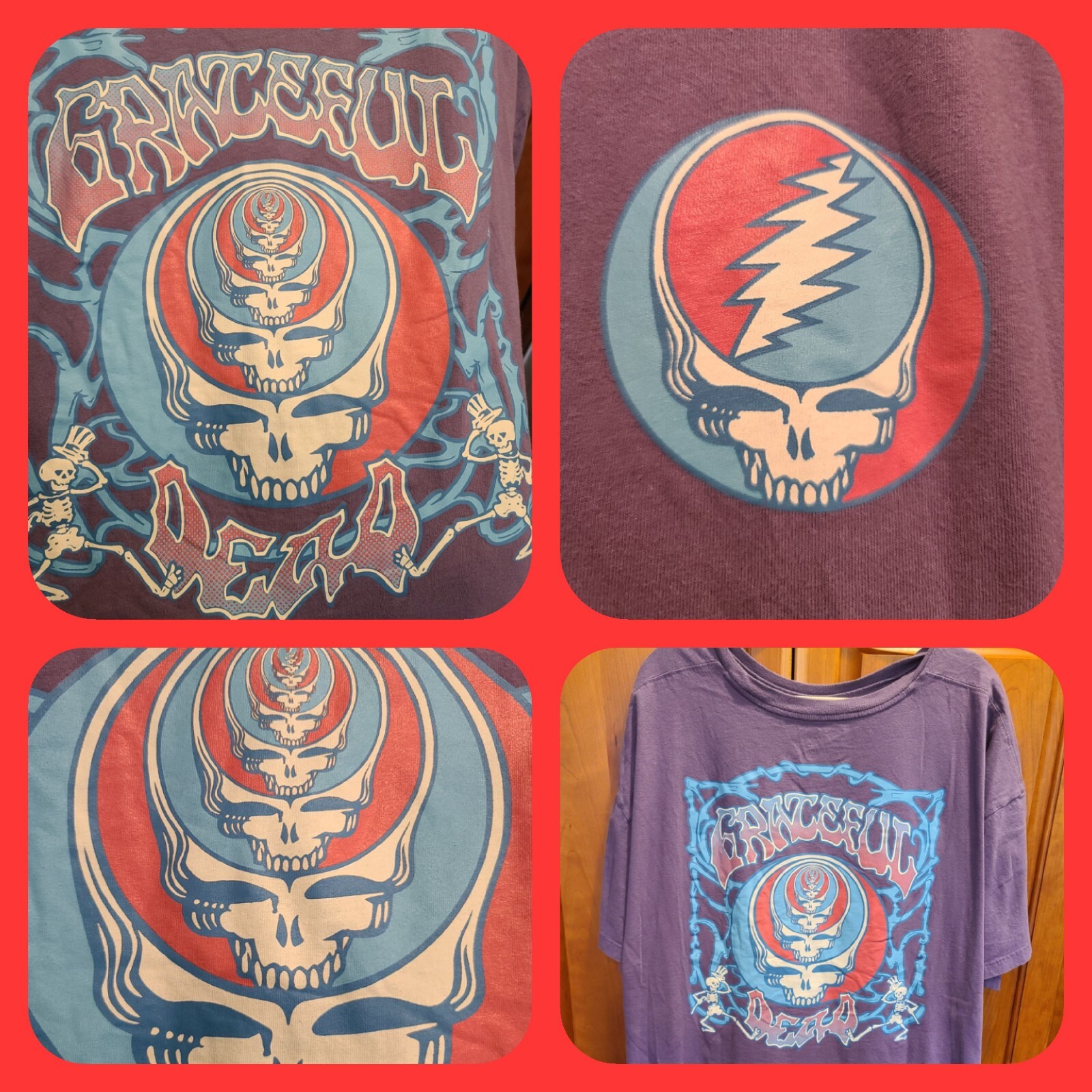 ALTRA Rara camicia Grateful Dead x GAP Trippy Stealie 2 lati Jam Band Phish Garcia 3XL