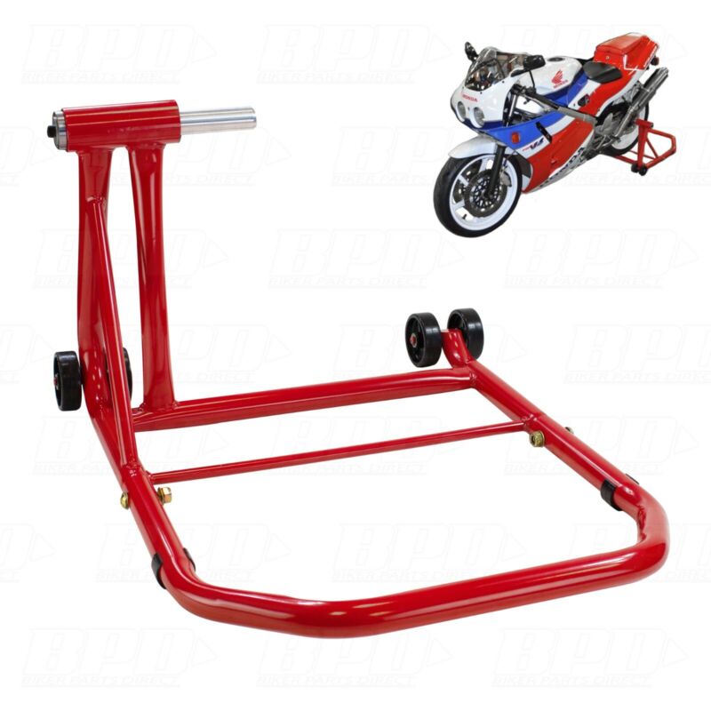 HONDA VFR 400 NC30 1989 - 1993 SINGLE SIDED RED REAR PADDOCK STAND HONDA VFR 400 NC30 1989 - 1993 SINGLE SIDED RED REAR PADDOCK STAND