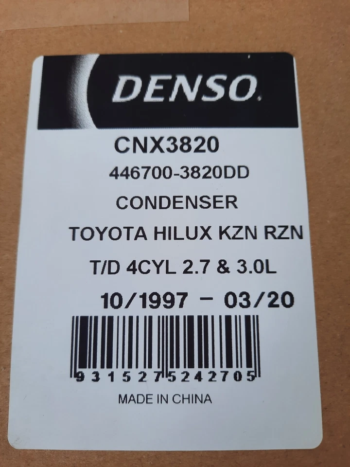 Toyota HiLux Air Conditioning Condenser to suit  KZN165R 3.0L 09/1999 - 01/2005 - Image 2 of 2