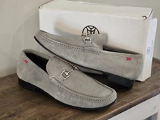 $195 Marc Joseph Men's Duane St Grey Suede Loafers, Size 13 US  