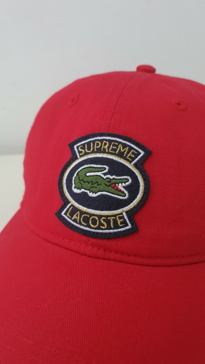 Lacoste × Supreme 6-PANELCAP Supreme LACOSTE Pique 6-Panel (FW19) - $68