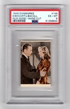 PSA 6 HUMPHREY BOGART & LAUREN BACALL 1948 Danmarks Card HIGHEST EVER GRADED 1/1