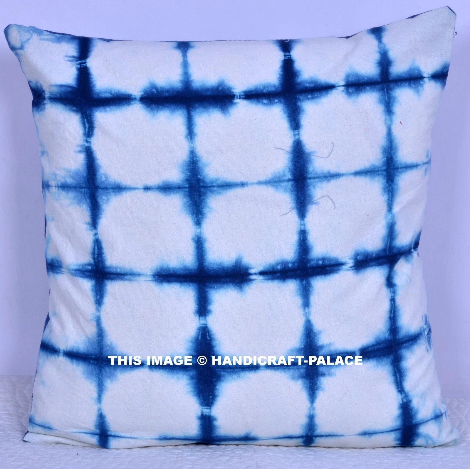 100% Cotton Pillow Cover Indigo Blue Tie Dye Print Handcrafted 16" Square Throw
Opens in a new windo