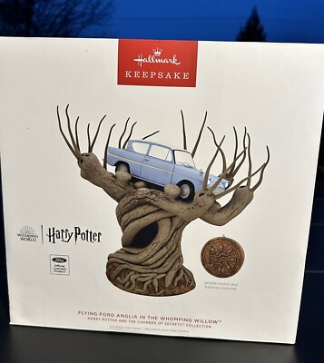 NEW! 2024 Hallmark Storytellers Harry Potter Flying Car in The Whomping Willow!
