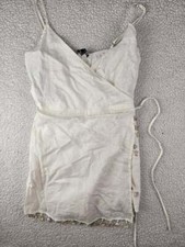 NWT! FOREVER 21 Size Small Women's White Seashell Linen Romper Dress