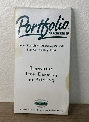 Vintage 1997 PORTFOLIO SERIES AQUA SKETCH DRAWING PENCILS WATER SOLUBLE 6B-