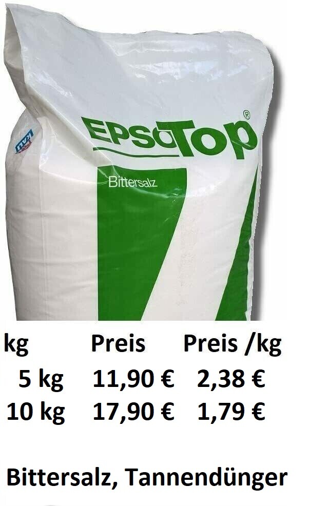 Epso Top Bittersalz 5 kg 10 kg Tannendünger Blattdünger Magnesiumsulfat