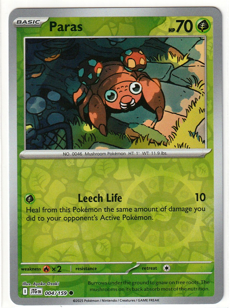 Paras 004/159 - Reverse Holo - Journey Together - NM/M - SHIPS NOW