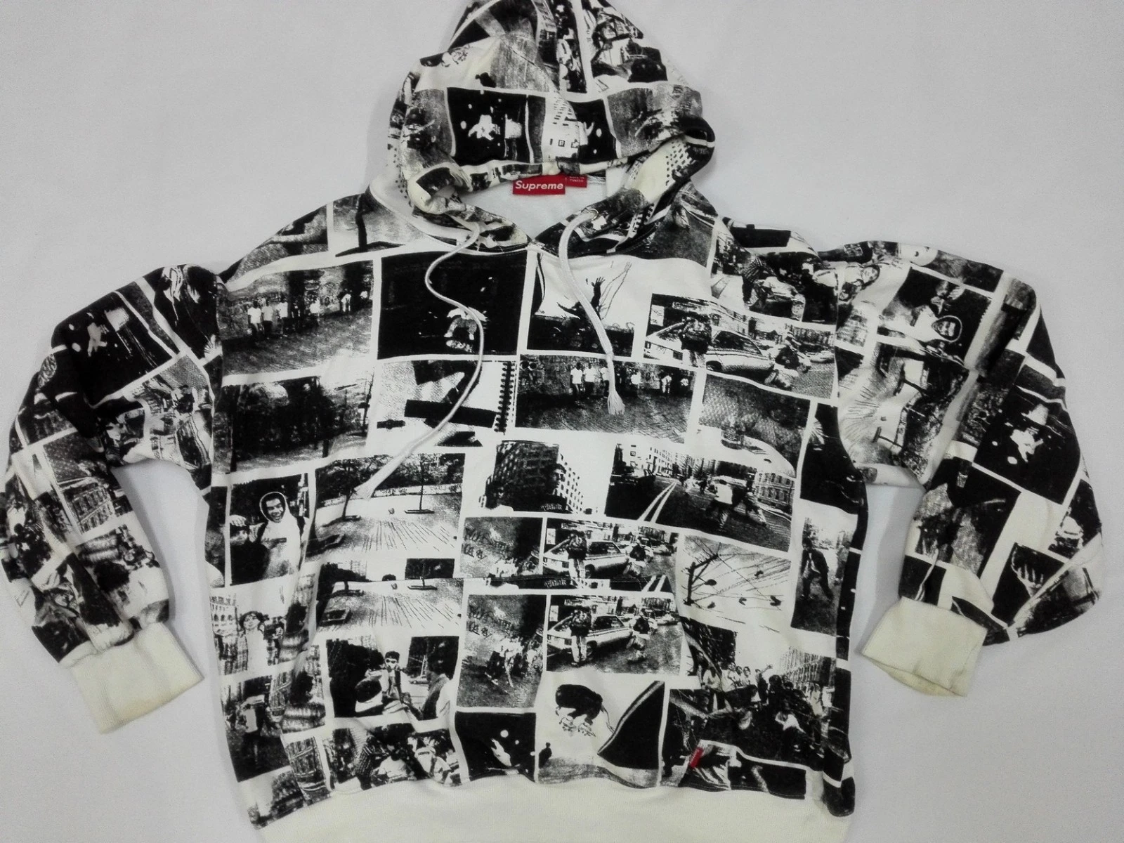 SUPREME ALL OVER IMPRIMÉ SWEATSHIRT XL chemise hip hop boîte logo skateboard