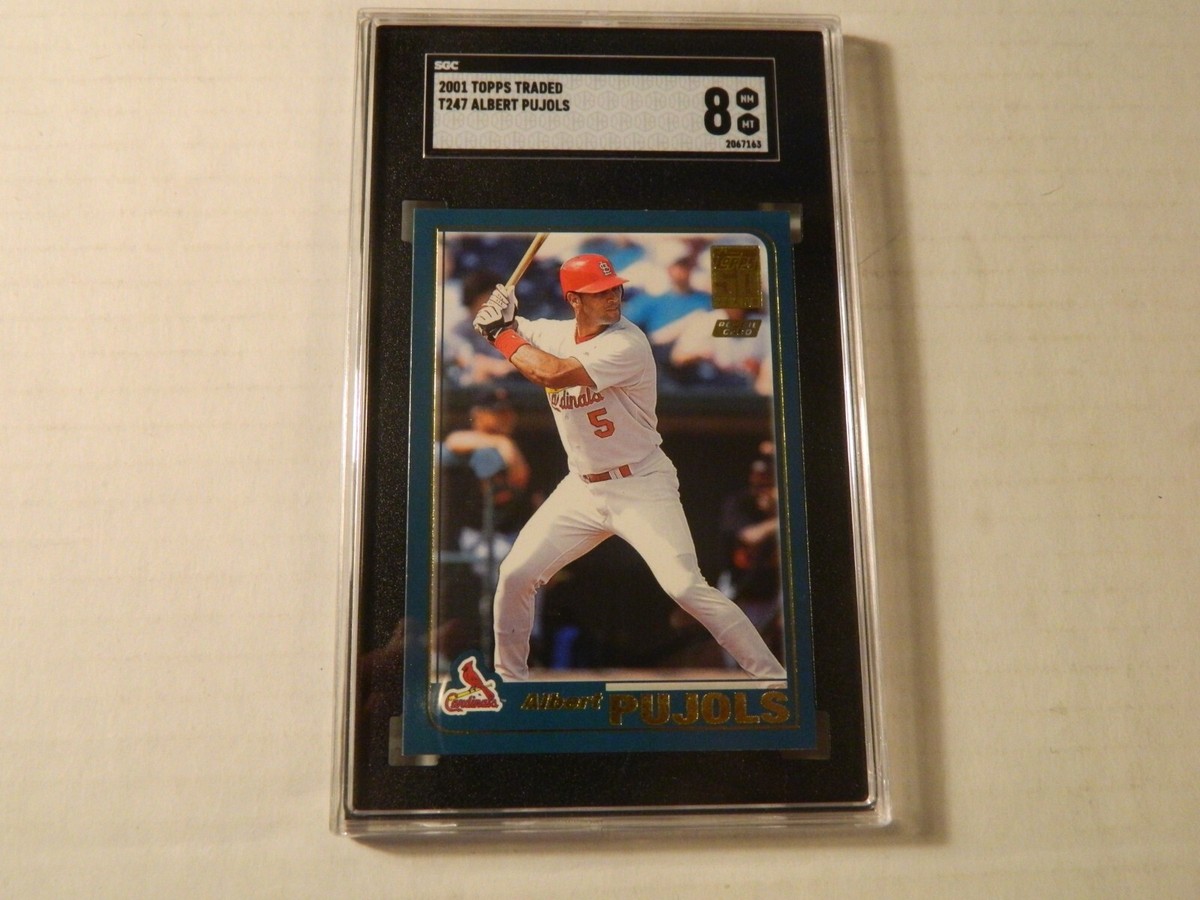 2001 Topps Traded Rookie Card of Albert Pujols - Cardinals SGC 8.0