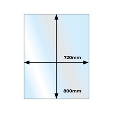 Glass Hearth Rectangular Small Clear or Smoked Glass 12mm x 800mm x 720mm