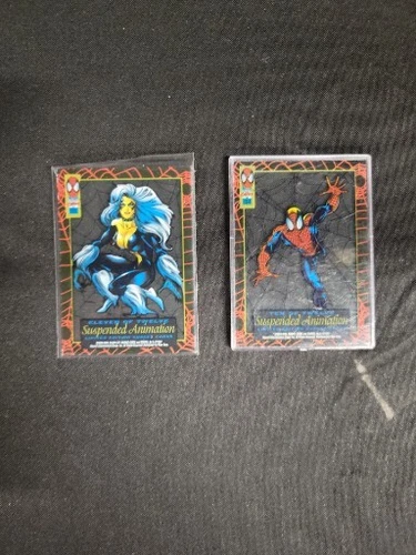 1994 Marvel Spider-Man Suspended Animation (2 Card Lot) Portfolio 