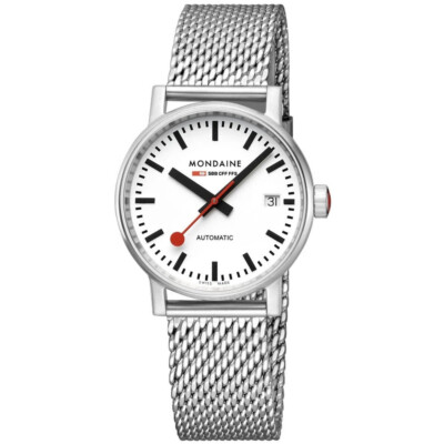 Mondaine Watch MSE.35610.SM EVO2 Automatic 1 3/8in, Sapphire Glass