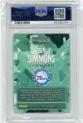 2016 Panini Studio #FD10 Ben Simmons From Downtown Rookie